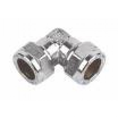 90 Degree Compression Elbow Chrome. To fit 22mm Plumbing 90 Degree Compression Elbow Chrome. To fit 22mm Plumbing