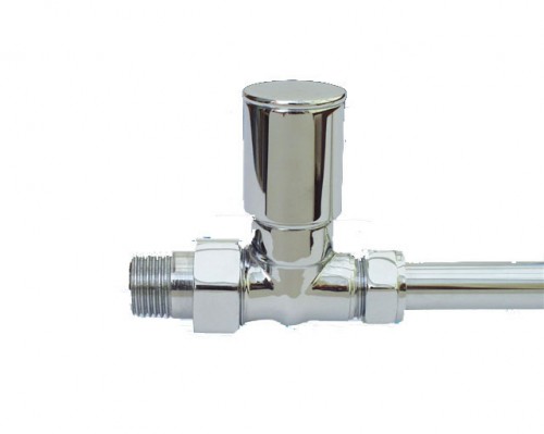 Minimal Straight Radiator Valves Pair in Chrome Minimal Straight Radiator Valves Pair in Chrome