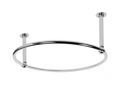 Circular Shower Curtain Rail with 2 Ceiling Fixings Chrome Circular Shower Curtain Rail with 2 Ceiling Fixings Chrome