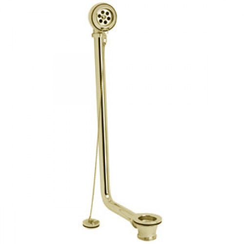 Exposed Bath Waste, Plug and Chain in Gold Exposed Bath Waste, Plug and Chain in Gold