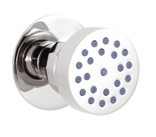 Round Wall Mounted Shower Body Jet in Solid Chrome Round Wall Mounted Shower Body Jet in Solid Chrome