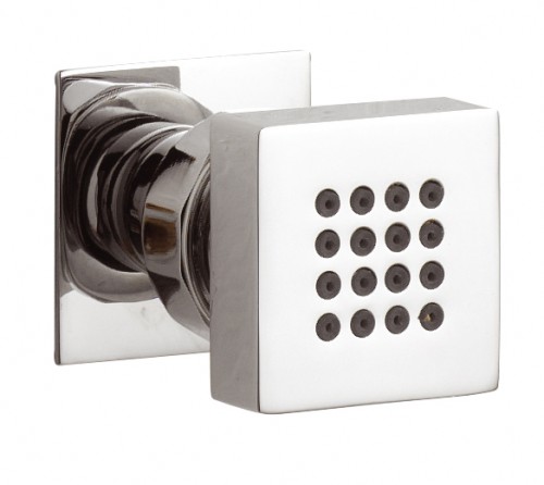 Square Wall Mounted Shower Body Jet in Solid Chrome Square Wall Mounted Shower Body Jet in Solid Chrome