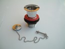 Basin Waste Plug and Chain in Gold