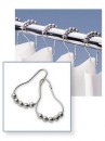 Pack of 12 Shower Curtain Rail Hooks Gold Plated Brass