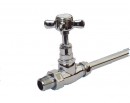 Traditional Straight Radiator Valves in Chrome Plated Brass